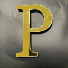 Load image into Gallery viewer, Gold Mirror 3D Letter Wall Stickers – Acrylic Peel &amp; Stick Decor
