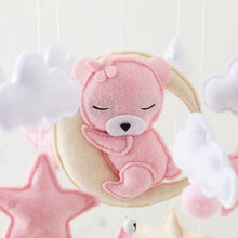 Load image into Gallery viewer, Crib Mobile Rattle Wooden Baby Bell with Felt Cartoon Bear Toys
