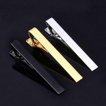 将图片加载到图库查看器，Simple Tie Clip Men Metal Copper Necktie Bar Clip Gold Silver Black 3 Bright Colors Best Gifts For Your Father Lover And Friends  Simple Classic Bar Clasp Practical Necktie Accessories Fashion Men Tie Clips Luxury Clothing Jewelry
