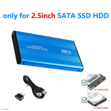 Load image into Gallery viewer, USB to SATA IDE HDD SSD 2.5/3.5 inch Adapter Hard Drive Enclosure USB3.0 Case HD External Solid State Hard Disk Box Adapter
