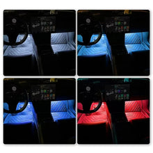 Load image into Gallery viewer, 2-in-1 LED Car Neon Interior Light – USB &amp; Cigarette Lighter Footwell Ambient Light, Car Backlight Atmosphere Lamp Accessories
