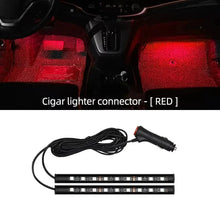 Load image into Gallery viewer, 2-in-1 LED Car Neon Foot Light - USB &amp; Cigarette Lighter Interior Ambient Lamp
