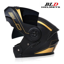 Load image into Gallery viewer, BLD Personalised Motorcycle Full Face Helmet Men Women Fashion Dual Lens Helmets Motocross Racing Modular Flip Up Casco Moto
