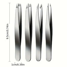 将图片加载到图库查看器，4pcs Set Professional Tweezers Set Perfect For Eyebrow Hair Removal Splinter Very Effortless and Relaxed to Remove for women

