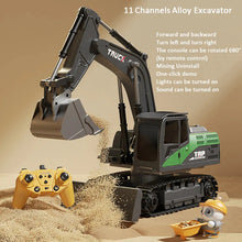 Load image into Gallery viewer, Alloy Remote Control Excavator Toy Car with Lights Sound Effect Electric Excavator Automobile Engineering Vehicle Children Gifts
