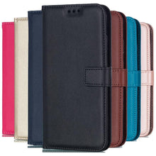 Load image into Gallery viewer, Solid Color Leather Wallet Case For iPhone 14 XS MAX 11 Pro 12 mini 13 Flip Cover Card Slot Mobile Phone Case  Wallet Mobile Phone Case Leather Flip Case Wallet Colorful Protective Case

