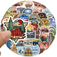 Load image into Gallery viewer, 10/24/48pcs Outdoor Camping Graffiti Stickers Cartoon for Hiking Travel Luggage Phone Water Bottle Skateboard Motorcycle Car
