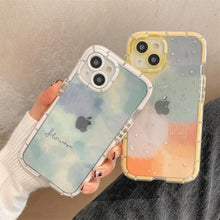 Load image into Gallery viewer, Luminous Art Abstract Phone Case For iPhone 13 12 11 Pro Max Transparent Silicone Shockproof Bumper Cover  Floral Girly Transparent Phone Case Glow In Dark iphone case
