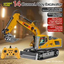 Load image into Gallery viewer, Alloy Remote Control Excavator Toy Car with Lights Sound Effect Electric Excavator Automobile Engineering Vehicle Children Gifts
