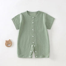 Load image into Gallery viewer, Breathable Cotton Baby Romper Summer Short Sleeve Jumpsuit for Newborn Boys &amp; Girls 3–24M
