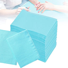 Load image into Gallery viewer, 20Pcs Disposable Nail Art Table Towel 13"x18" - 3 Ply Tattoo Bib Sheet for Patients Dentist or Medical Tray Cover and Nail Table
