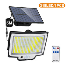 Load image into Gallery viewer, 234/318/348 LED Solar Motion Sensor Light – Super Bright Outdoor Floodlight with 3 Modes, IP65 Waterproof, Remote Control &amp; Wide-Angle Illumination
