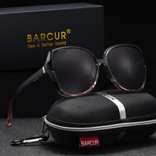 将图片加载到图库查看器，BARCUR Oversized Square Polarized Sunglasses for Women – Fashion Gradient Lens Summer Eyewear with UV400 Protection – Lightweight PC Comfortable Frame Trendy Street Style Shades for Summer Shopping Beach &amp; Travel
