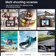 Load image into Gallery viewer, 4K Action Camera A1 Ultra HD WiFi 12MP 2" LCD 30M Waterproof 170D Remote Control Helmet Bicycle Video Camera Outdoor Sport Cam
