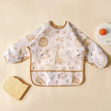 将图片加载到图库查看器，Waterproof Long Sleeve Baby Bib | Washable Feeding Bib with Full Coverage &amp; Easy Clean Design
