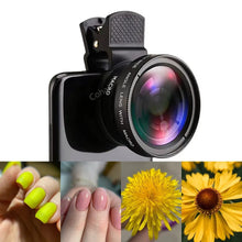 将图片加载到图库查看器，Macro lens for Nails Mobile Phone Lens 0.45X Wide Angle Lens &amp; 12.5X Macro HD Camera Lens Universal for iPhone Android Phone
