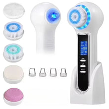 Load image into Gallery viewer, 5 in 1 Electric Facial Cleansing Brush Blackhead Remover Pore Vacuum Cleaner Deep Cleaning Face Care Black Head Removal Machine
