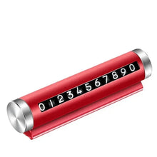 Load image into Gallery viewer, Car Temporary Parking Number Plate Black/Silver/Blue Aluminium Alloy Material Roller Adjustable Car Parking Plate Car Supplies
