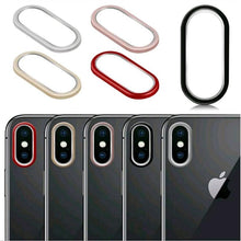 将图片加载到图库查看器，2 In 1 Metal Camera Lens Protector For Iphone 7 8 Plus X Lens Protective Circle Ring Cover With Tempered Glass For Iphone X Scratch Resistant Hd Tempered Glass Camera Screen Protector
