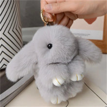 Load image into Gallery viewer, 15cm Rabbit Fur Keychain – Cute Bag &amp; Car Pendant Accessory for Women
