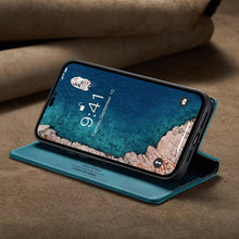 Load image into Gallery viewer, Vintage Wallet Case Card Holder Kickstand Built-in Magnetic Flip Leather Case for iPhone  Leather Cases for iPhone 14 13 12 11 Pro Max Mini XR XS Max 8 7 6s Plus Wallet Flip Cover
