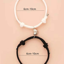 Load image into Gallery viewer, 2 Pice Color Black White Hand Rope Love Magnetic Couple Good Friend Good Brother Party Student Travel Fashion Elegant Silver Mul
