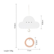 Load image into Gallery viewer, Baby Wooden Bed Bell Cartoon Rabbit Mobile
