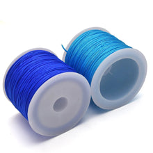 Load image into Gallery viewer, 50 Yards 0.8mm Braided Nylon Cord – Durable Satin String for Jewelry Making, Beading, Macrame, Chinese Knot &amp; DIY Crafts
