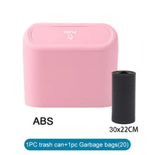 将图片加载到图库查看器，Car Trash Can (with Lid) Contains 60 (300) Garbage Bags, Small Car Trash Can, Leak-proof Mini Car Accessories
