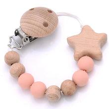 将图片加载到图库查看器，Baby Pacifier Chain Clip Silicone Teether Beads Soother Toy
