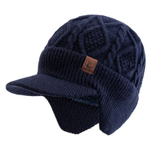 Load image into Gallery viewer, New Unisex Winter Hat Plush Fur Lined Warm Earflap Cap Stylish Soft Beanie Hat  Outdoor Thick Ski Sports Knitted Hat

