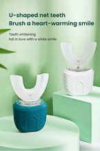 将图片加载到图库查看器，Electric U-Shaped Toothbrush for Adults - Soft-Bristles Teeth Whitening Kit, Oral Care with Auto-Timing &amp; 360° Gum Protection
