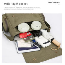 Load image into Gallery viewer, Vintage Cartoon Canvas Messenger Bag – Large Capacity Tote Handbag
