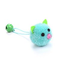 将图片加载到图库查看器，4pcs/lot Plush Mouse Cat Toy Cute Bell Mice Funny Cat Toys Cute Plush Teeth Cleaning Balls Chewing Soft Molar Toy Faux Pet Toy Colorful Plush Mouse Head with Bell Rope Cat Toy Interactive Cat Toy
