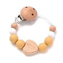将图片加载到图库查看器，Baby Pacifier Chain Clip Silicone Teether Beads Soother Toy
