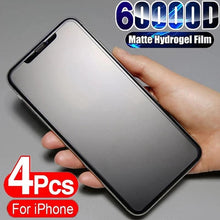 将图片加载到图库查看器，4pcs Matte Film For Iphone 11 12 13 Pro Max Mini Frosted Screen Protectors For Iphone X Xr Xs Max 6 6s 7 8 Plus Se Anti Glare Matte Finish Anti-fingerprint Film
