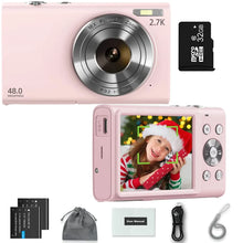Load image into Gallery viewer, 4K Digital Camera Autofocus Vlogging Camera HD 48MP with 2.8" Large Screen Camcorder Camera for Photography for Kid Adult
