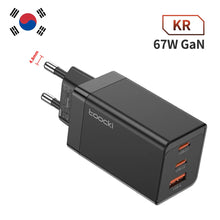 Load image into Gallery viewer, Toocki 67W GaN Charger Quick Charge 4.0 PD3.0 Fast Charging Type C Charger for Macook iPhone 14 13 12 Pro Max Samsung S23 Xiaomi

