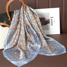 Load image into Gallery viewer, Luxury Satin Silk Square Scarf – Shawl, Hijab &amp; Fashion Wrap 2023
