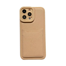 Load image into Gallery viewer, Luxury Leather Square Silicone Wallet Card Holder Phone Case For iPhone 13 12 11 14 Pro Max XS XR X Shockproof Cover Luxury Shockproof Phone Case
