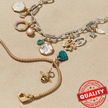 Load image into Gallery viewer, Sparkling Star Mini Dangle Charm - 925 Sterling Silver Green Heart Charm for Me Bracelet, Zircon &amp; Crystal Accent, Customizable Girl Party Jewelry
