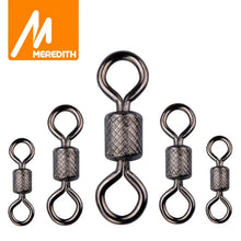 将图片加载到图库查看器，MEREDITH Fishing Swivels Ball Bearing Swivel 50PCS/Lot with Safety Snap Solid Rings Rolling Swivel for Carp Fishing Accessories
