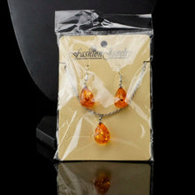 Load image into Gallery viewer, Women's Fashion Imitation Tear Drop Baltic Pendant Necklace Earring Wedding Jewelry Set L40701
