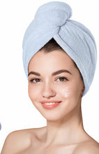 Load image into Gallery viewer, Microfiber Hair Drying Towel Cap – Quick-Dry Super Absorbent Wrap
