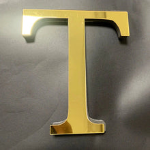 Load image into Gallery viewer, Gold Mirror 3D Letter Wall Stickers – Acrylic Peel &amp; Stick Decor
