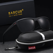 Load image into Gallery viewer, BARCUR Classic Fashionable Men’s Polarized Sports Sunglasses – Durable Lightweight Rectangular Frame UV400 TAC Lenses Comfortable Fit Outdoor Eyewear for Hot Summer Days All Ages and Activities
