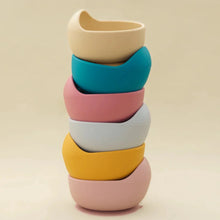 将图片加载到图库查看器，Mamaplan 3PCS Baby Silicone Feeding Set Suction Bowl Spoon Fork
