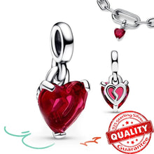 Load image into Gallery viewer, Sparkling Star Mini Dangle Charm - 925 Sterling Silver Green Heart Charm for Me Bracelet, Zircon &amp; Crystal Accent, Customizable Girl Party Jewelry

