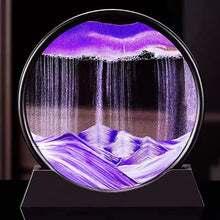 Load image into Gallery viewer, 3D Moving Sand Art Picture - Round Glass Deep Sea Sandscape Hourglass for Home &amp; Office Decor
