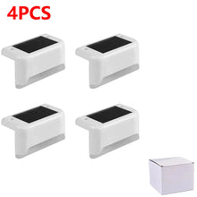 Load image into Gallery viewer, Warm White LED Solar Step Lamp – Waterproof Outdoor Garden &amp; Stair Lights
